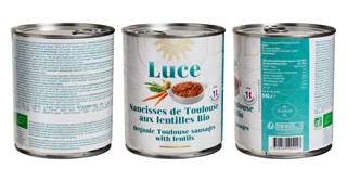 Luce Toulouse worstjes met linzen bio 840g - 1601